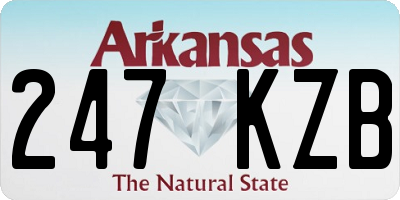 AR license plate 247KZB