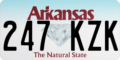 AR license plate 247KZK