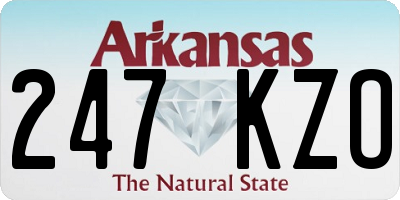 AR license plate 247KZO