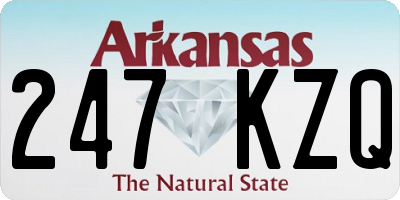 AR license plate 247KZQ