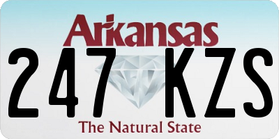 AR license plate 247KZS