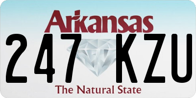 AR license plate 247KZU