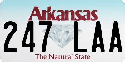 AR license plate 247LAA