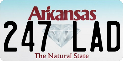 AR license plate 247LAD