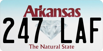 AR license plate 247LAF