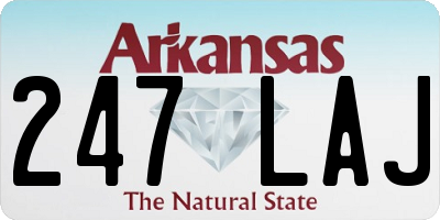 AR license plate 247LAJ