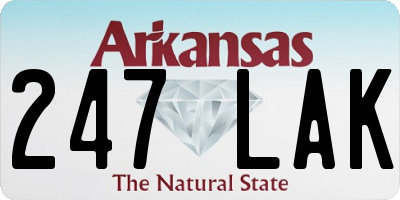 AR license plate 247LAK