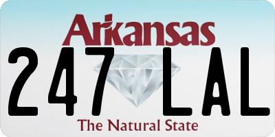 AR license plate 247LAL