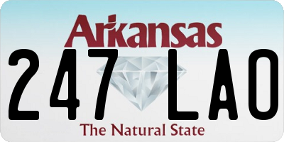 AR license plate 247LAO