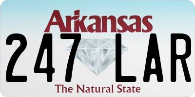 AR license plate 247LAR