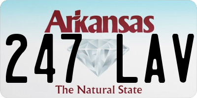 AR license plate 247LAV