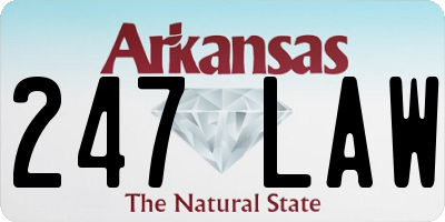 AR license plate 247LAW