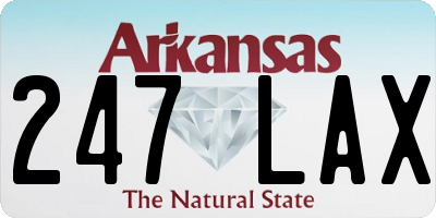 AR license plate 247LAX
