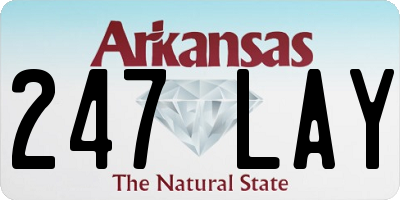 AR license plate 247LAY