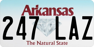 AR license plate 247LAZ