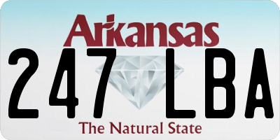 AR license plate 247LBA
