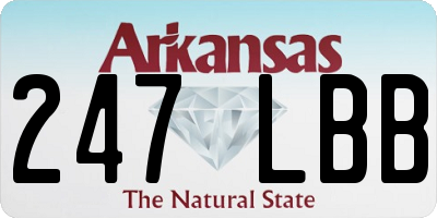 AR license plate 247LBB
