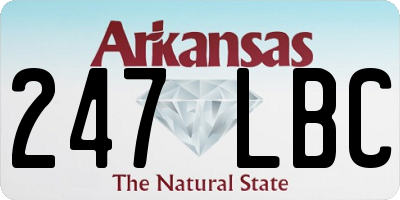 AR license plate 247LBC
