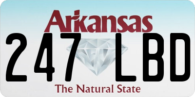 AR license plate 247LBD