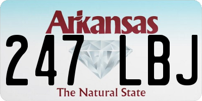 AR license plate 247LBJ