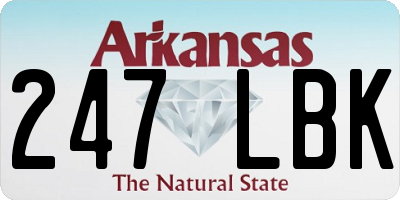 AR license plate 247LBK