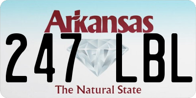 AR license plate 247LBL
