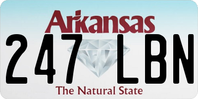 AR license plate 247LBN