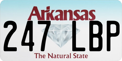 AR license plate 247LBP