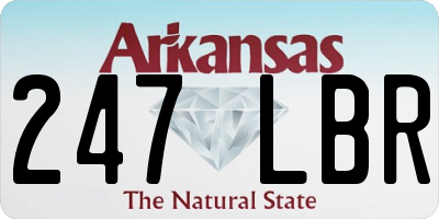 AR license plate 247LBR