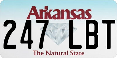 AR license plate 247LBT