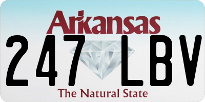 AR license plate 247LBV