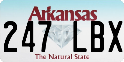 AR license plate 247LBX