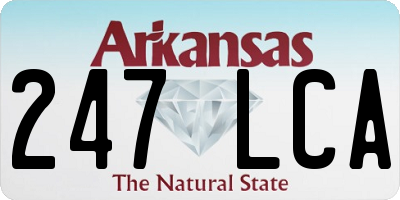 AR license plate 247LCA