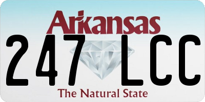 AR license plate 247LCC