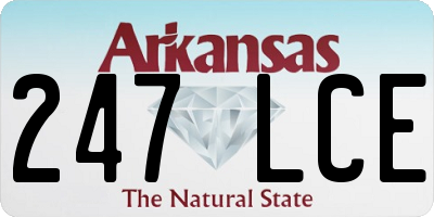 AR license plate 247LCE