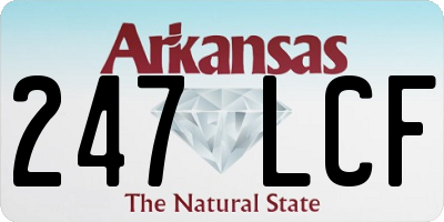 AR license plate 247LCF