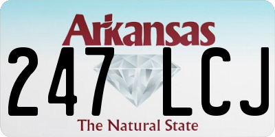AR license plate 247LCJ