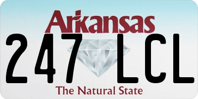 AR license plate 247LCL