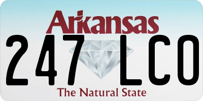 AR license plate 247LCO