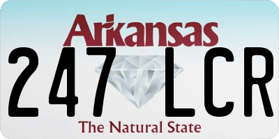 AR license plate 247LCR