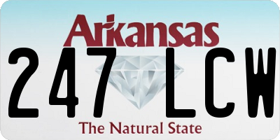 AR license plate 247LCW
