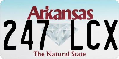 AR license plate 247LCX