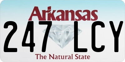 AR license plate 247LCY