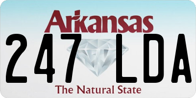 AR license plate 247LDA