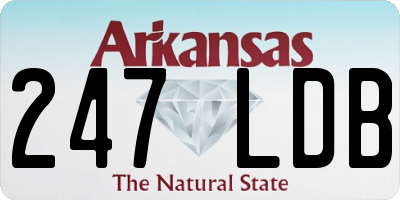 AR license plate 247LDB