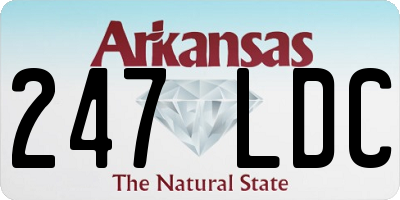 AR license plate 247LDC