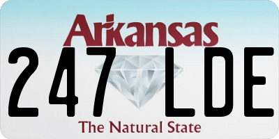 AR license plate 247LDE