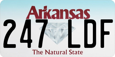 AR license plate 247LDF