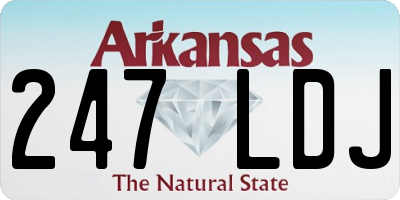 AR license plate 247LDJ