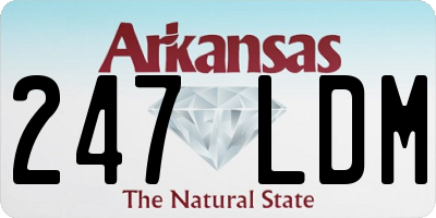 AR license plate 247LDM
